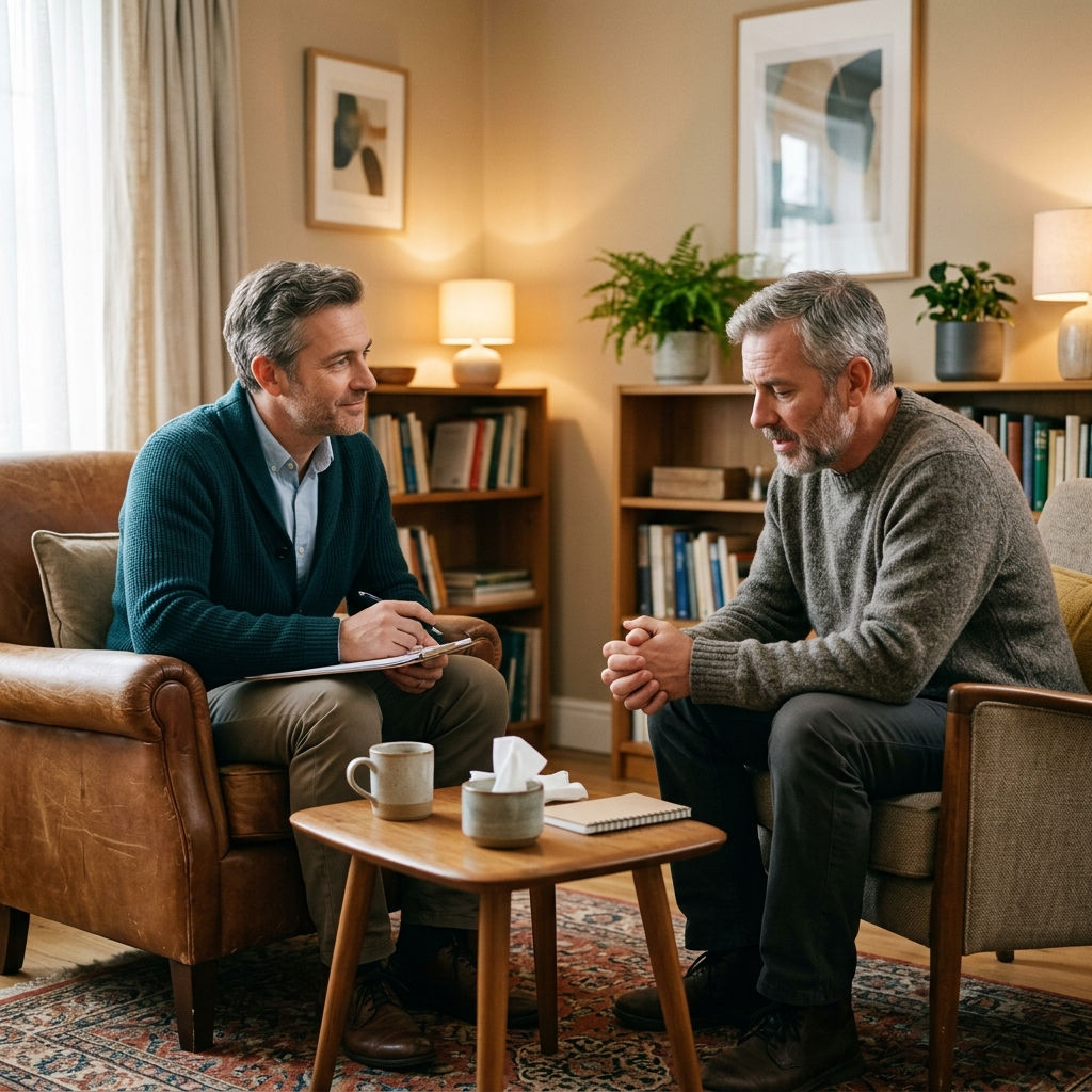 Психотерапевт поддерживает пациента при повторном кодировании